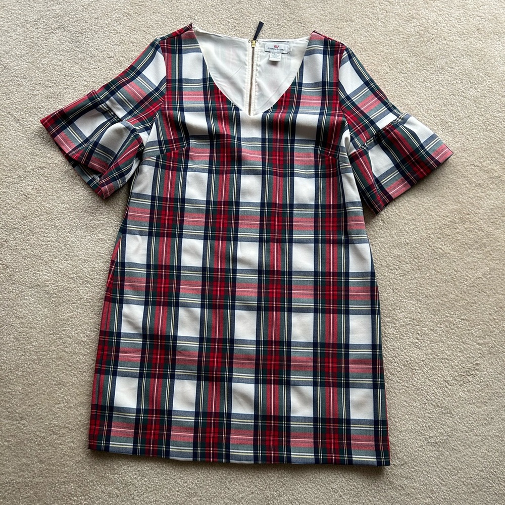 Vineyard Vines Holiday Christmas Plaid Dress Women’s Size 12